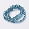 Electroplate Transparent Glass Beads Strands EGLA-A034-T2mm-S18-2