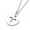 304 Stainless Steel Pendant Necklaces NJEW-E147-09P-1