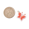 Glass Seed Beaded Butterfly Pendants PALLOY-MZ00473-02-2