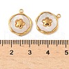 304 Stainless Steel Pave Natural Shell Pendants STAS-F319-02C-G02-3