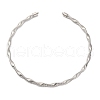 6.5mm Twist Iron Chain Necklaces NJEW-G163-01P-4