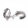 316 Stainless Steel Skull Hoop Earrings for Men Women EJEW-C045-03-2