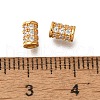 925 Sterling Silver Micro Pave Clear Cubic Zirconia Beads STER-M018-12G-2
