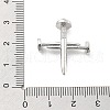 Brass Micro Pave Clear Cubic Zirconia Pendants KK-L228-44A-P-3