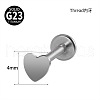 G23 Titanium 17 Gauge Internally Threaded Labrets WGEEA58-14-1