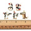 10Pcs 5 Styles Light Gold Plated Alloy Enamel Pendants ENAM-FS0001-62-5
