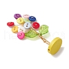Resin Button Tree of Life Decorations PALLOY-JF03414-01-4