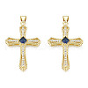 Brass Micro Pave Cubic Zirconia Pendants KK-N227-86D-1