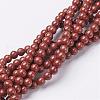 Natural Red Jasper Round Beads Strands GSR4mmC011-1