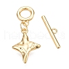 Brass Toggle Clasps KK-N254-164G-1