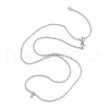 Brass Ball Chain Necklace Making NJEW-Q344-05P-1