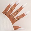 8Pcs Alloy & Rhinestone & Plastic Pearl Finger Rings WGAC171-05-1