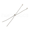 Non-Tarnish Adjustable 304 Stainless Steel Box Chain Slider Bracelet Making MAK-L038-001P-05-1