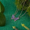 2Pcs Matching Butterfly Pendant Necklaces Set JN1033A-1-3