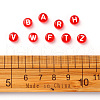 Transparent Red Acrylic Beads TACR-YW0001-08L-6