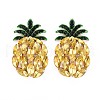 Rack Plating Alloy Emerald Rhinestone Cabochons PALLOY-S143-13-1