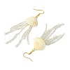 Natural Clam Shell Imitation Pearl Dangle Earrings EJEW-MZ00231-6