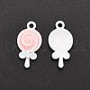 Spray Painted Alloy Enamel Pendants ENAM-R136-34A-2