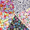 SOFPLATE 5 Styles Transparent & Opaque Acrylic Beads MACR-SP0001-12B-1