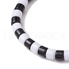 Two Tone Acrylic Column Beaded Stretch Bracelets for Women BJEW-JB10785-3