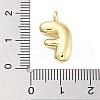 Rack Plating Brass Balloon Letter Pendants KK-C050-01G-F-3