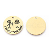 201 Stainless Steel Pendants STAS-T064-37G-17-1