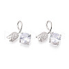 Brass Micro Pave Cubic Zirconia Pendants KK-T074-72P-01-1
