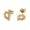 Ion Plating(IP) 304 Stainless Steel Stud Earring Findings X-STAS-I206-01G-2