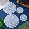 Boutigem 4Pcs 4 Style DIY Flower Pattern Cup Mat Silicone Molds DIY-BG0001-63-4