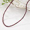 Natural Garnet Beaded Necklaces NJEW-K114-A-A04-1