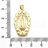 Rack Plating Brass Micro Pave Cubic Zirconia Pendants KK-D343-10G-3