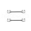 Brass Clear Cubic Zirconia Nipple Rings WG88A97-09-1