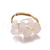 Natural Rose Quartz Finger Rings for Women RJEW-TA00202-05-2