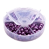   Medium Orchid Imitation Pearl Beads Assorted Mixed Sizes 4-12mm Flat Back Pearl Cabochons SACR-PH0001-47-5