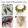120Pcs 4 Colors Autumn Theme Transparent Frosted Acrylic Pendants TACR-PJ0001-03-12