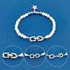 GOMAKERER 6Pcs 3 Styles 304 Stainless Steel Fold Over Clasps STAS-GO0001-24-6