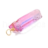 Natural Quartz Crystal Point Pendants PALLOY-JF01050-3