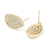 Brass Micro Pave Clear Cubic Zirconia Studs Earring for Women EJEW-S217-G22-2