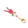 Angel Glass Pearl & Seed Beads Pendants Decorations HJEW-MZ00273-5