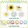  Sunflower Silicone Knitting Needle Point Protectors DIY-NB0010-91-2