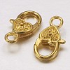 Tibetan Style Heart Lobster Claw Clasps X-K08Y0012-2