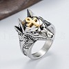 Tibetan Style Alloy Finger Rings FS-WGEEE2E-05-1
