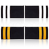 AHADERMAKER 4 Pairs 2 Colors Rectangle Polyester Pilot Epaulettes FIND-GA0003-89-1