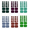 Solid Color Full-Cover Glitter Toenail Wraps MRMJ-N011-36-M-1