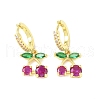 Cherry Brass Micro Pave Cubic Zirconia Hoop Earrings EJEW-U057-07G-5