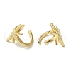 Real 18K Gold Plated Brass Cuff Earrings for Women EJEW-C097-07G-03-2