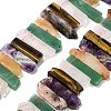 Natural Amethyst & Green Aventurine & Tiger Eye & Rose Quartz & Red Agate Beads Strands G-L551B-10-1