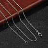 1mm Rack Plating Brass Cable Chain Necklaces for Women Men MAK-L044-23P-1