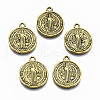 Tibetan Style Alloy Pendants TIBEP-N005-12AG-RS-1