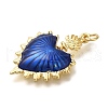Rack Plating Brass Enamel Pendants KK-I720-27G-04-2